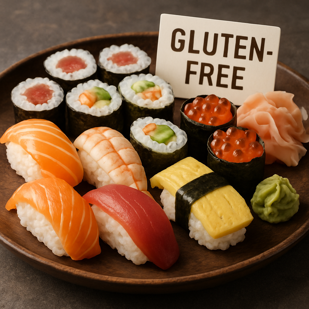 Sushi platter with gluten-free options