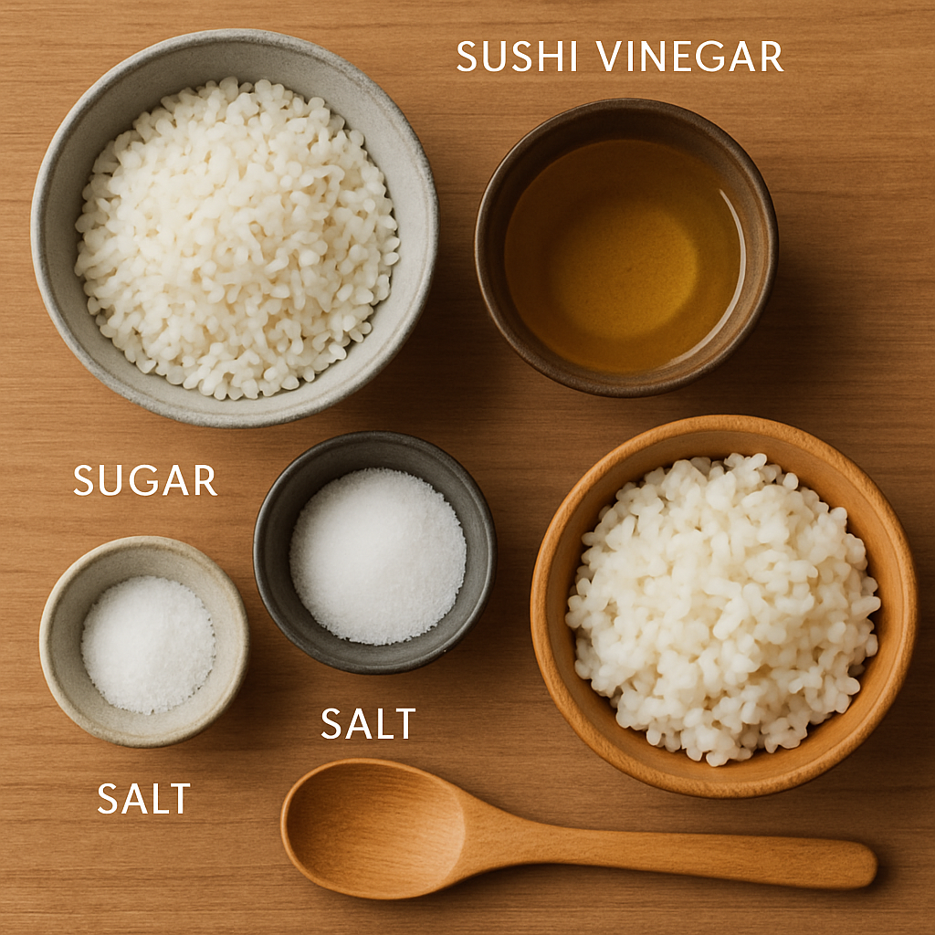 Preparing Sushi Rice Ingredients