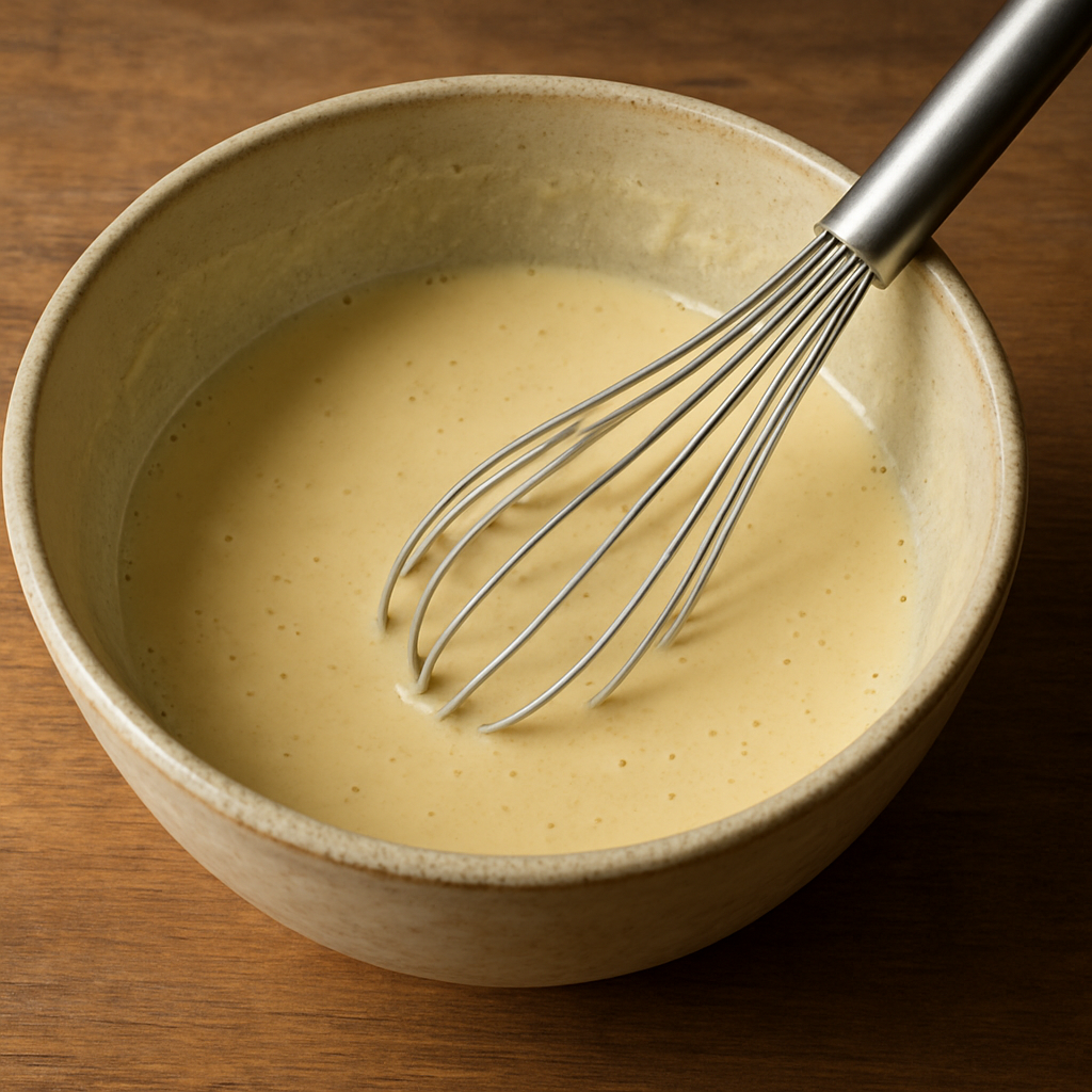 Tempura batter bowl with whisk