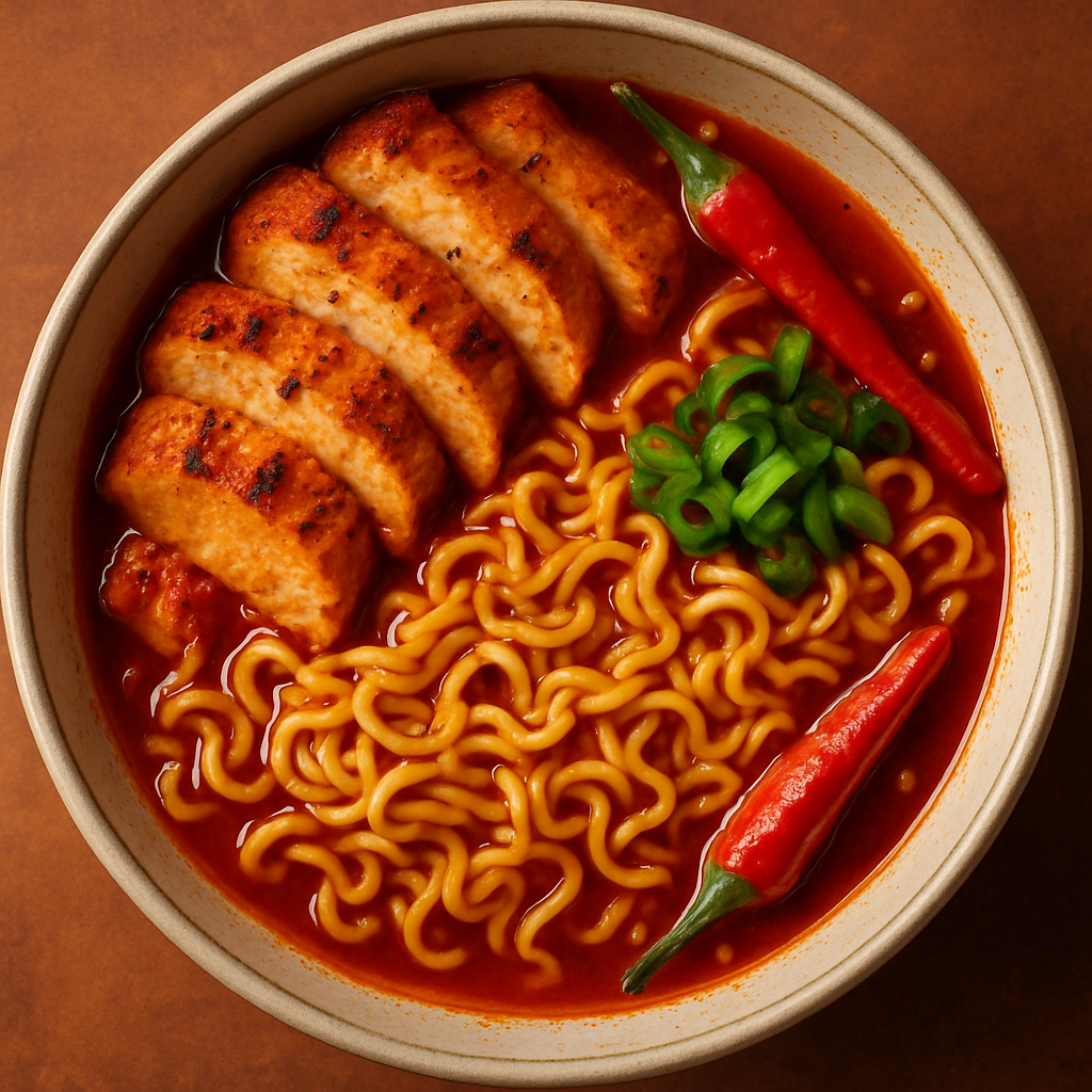Bowl of Spicy Chilli Chicken Ramen