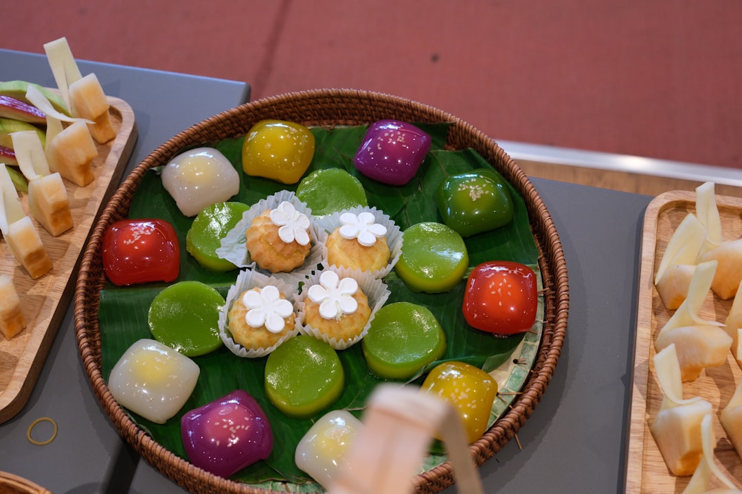 Colorful ramen toppings including eggs and vegetables